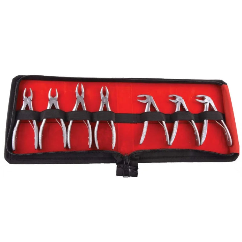 GDC | Extraction Forceps Pedo | Set Of 7 In Pouch | Standard (EFPSP7)