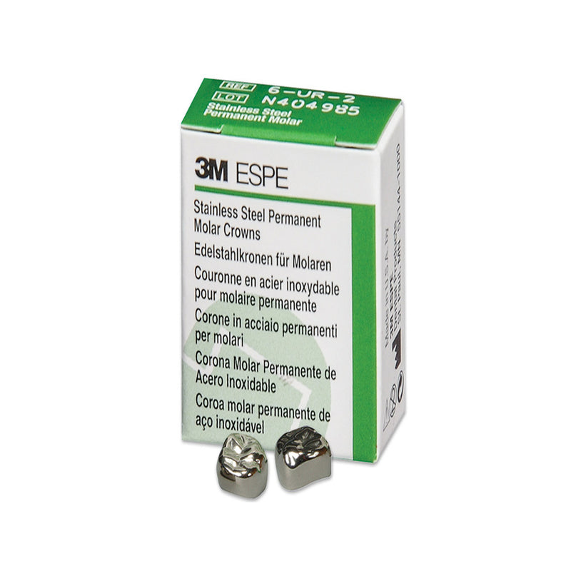 3M Stainless Steel Permanent Molar Refill Preformed Paediatric Crowns