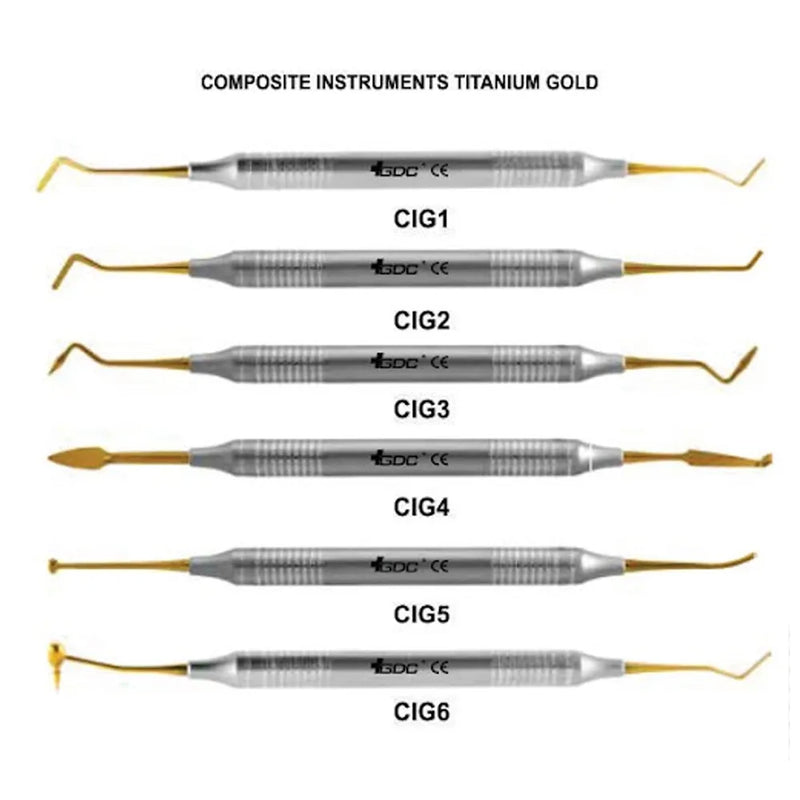 Gdc |  Composite Instruments Gold Titanium | Set of 6