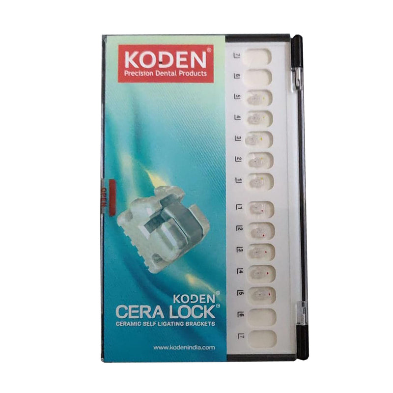 KODEN CERA LOCK-Ceramic Self Ligating Bracket with Wires